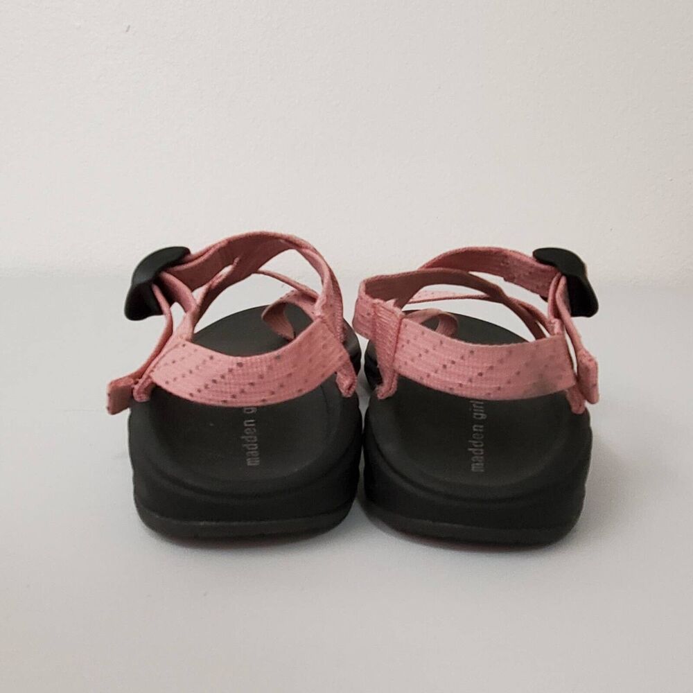 Madden Girl Womens 7.5-8.5 Sandals Sun Blush Pink Strappy Mismatched New - Picture 9 of 16